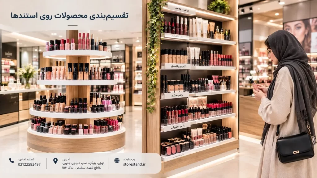 استند لوازم آرایشی فروشگاهی