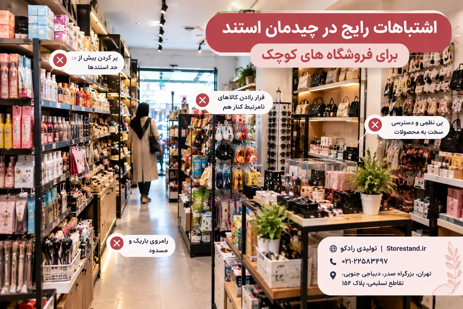 اشتباهات رایج در چیدمان استند برای فروشگاه های کوچک