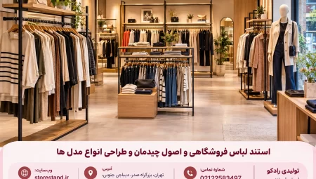 استند لباس فروشگاهی، انواع مدل ها و اصول طراحی و چیدمان استند لباس