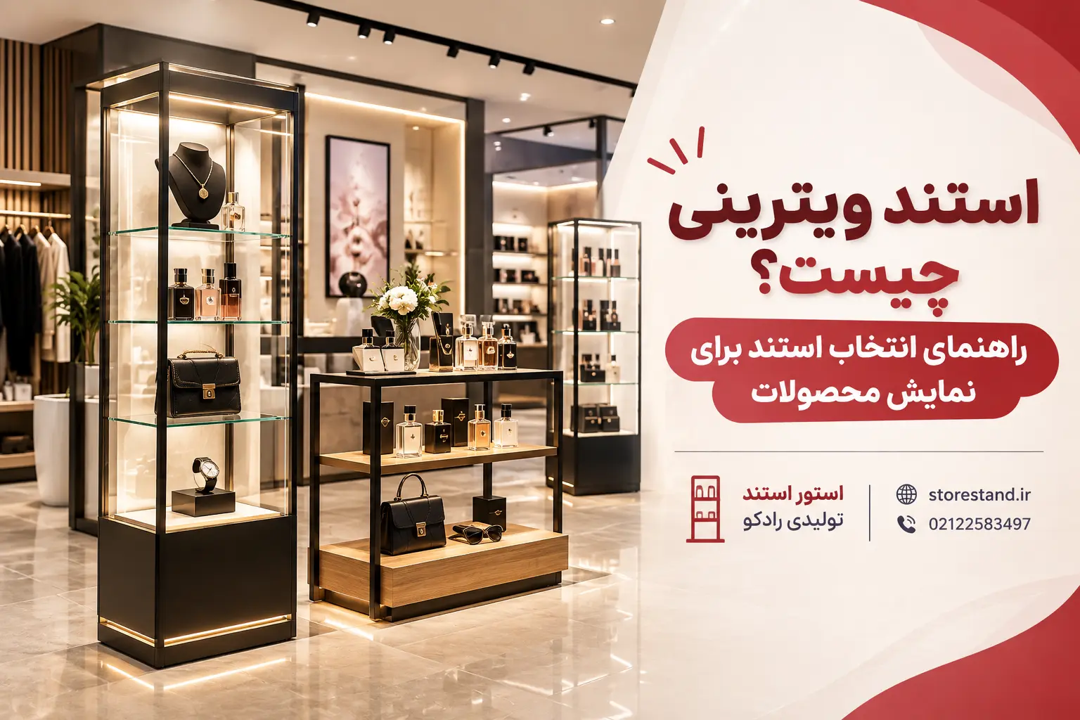 استند ویترینی چیست؟ راهنمای انتخاب استند برای نمایش محصولات